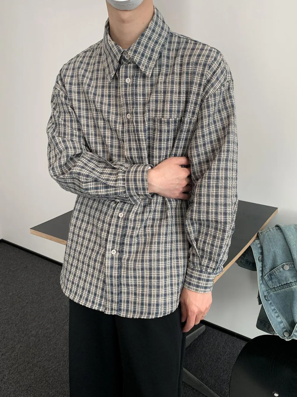 Textured Check Shirt
