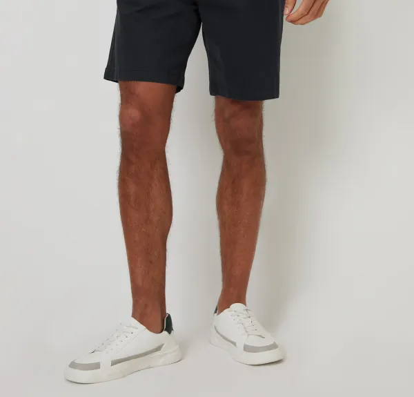 Black Regular-Fit Stretch Twill Shorts