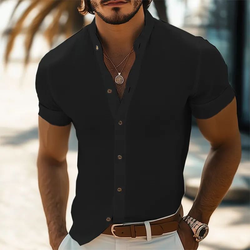 Textured Camp Shirt