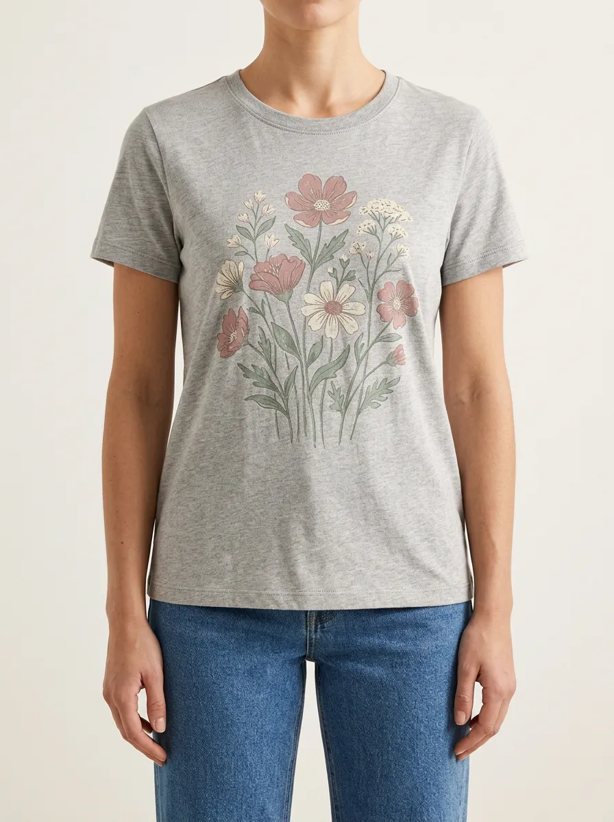 Versatile Floral Botanical T Shirt