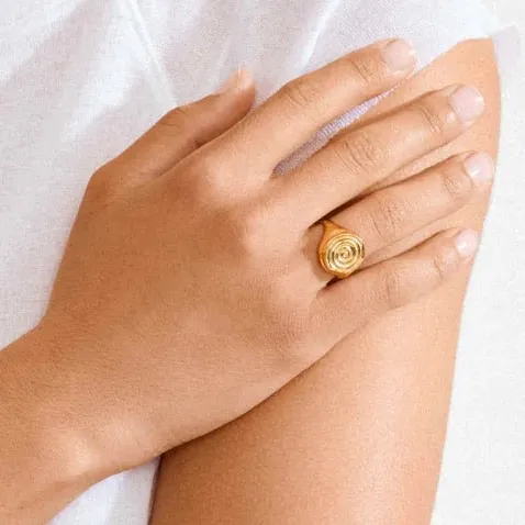 Spiral Adjustable Signet Ring