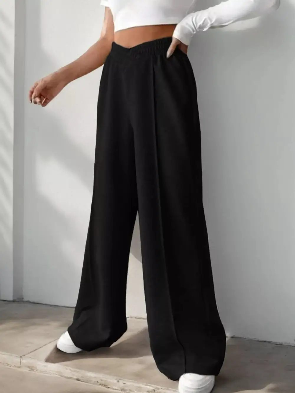 Wide Leg High Waist Everyday Versatile Pants