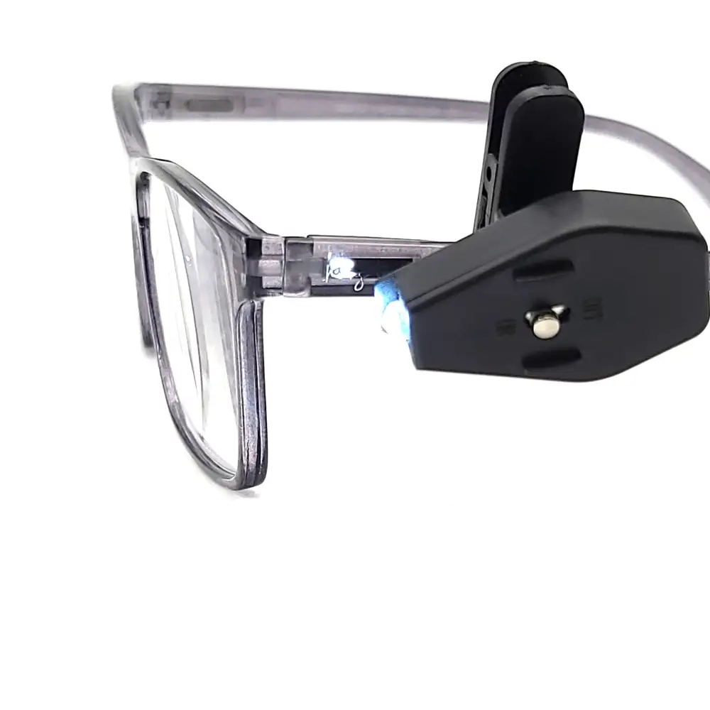 Clip-On Glasses Reading Light