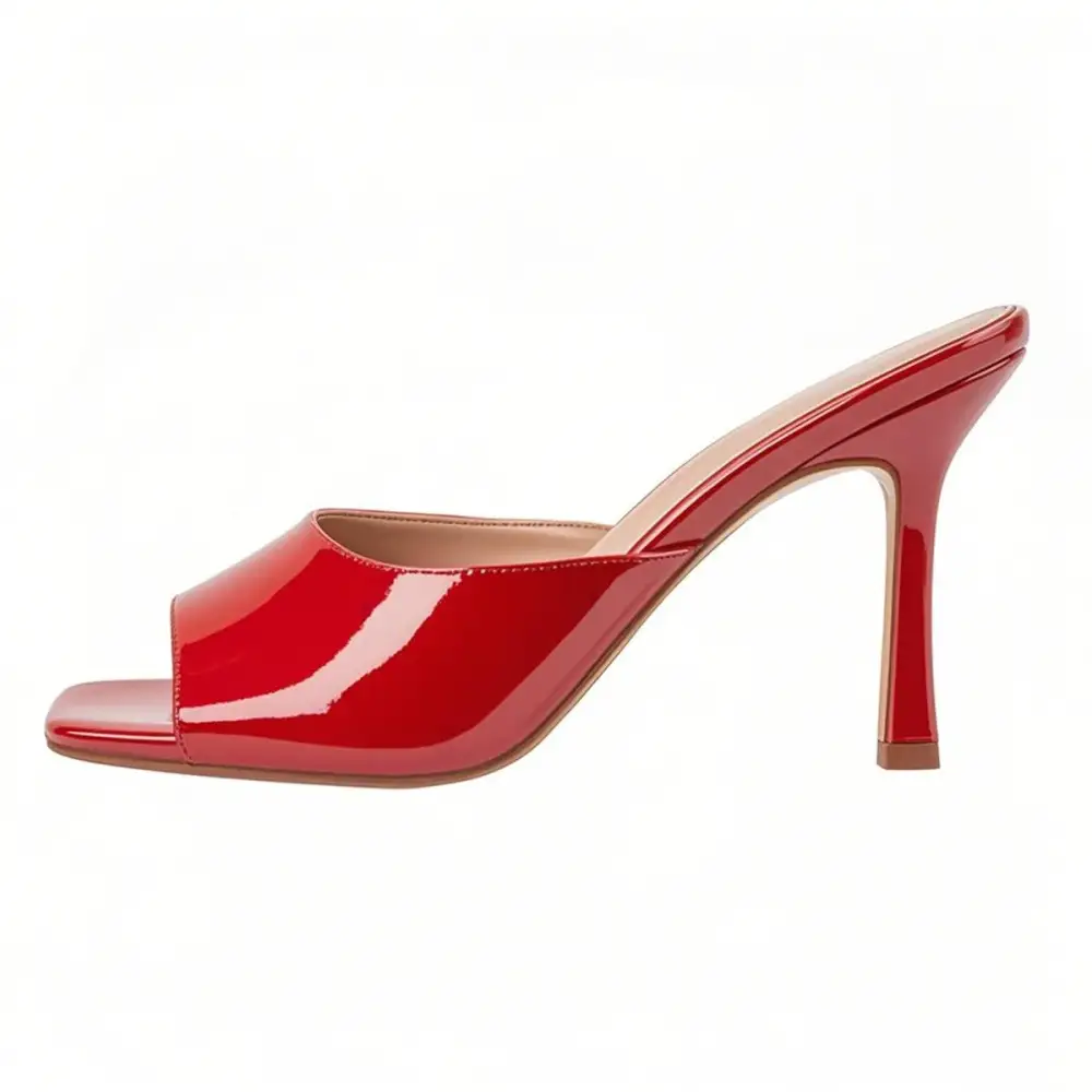 Square Toe Stiletto Mule Sandals