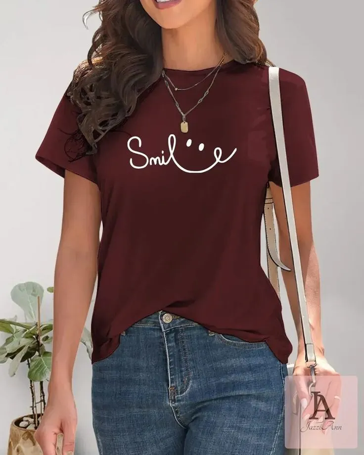 Smile Quote Cotton Tee