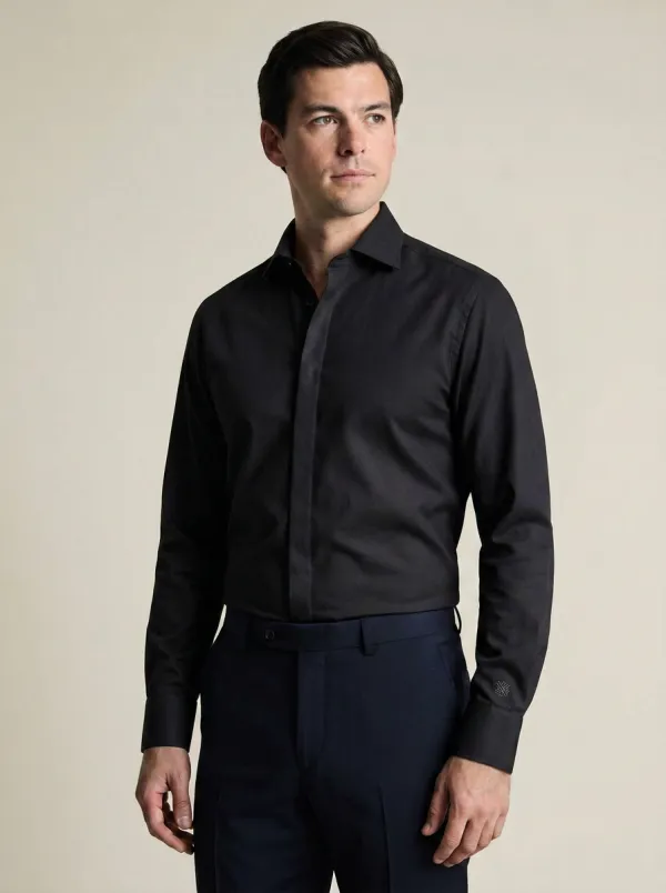Men's Non-Iron Cotton Solid White Formal Shirt