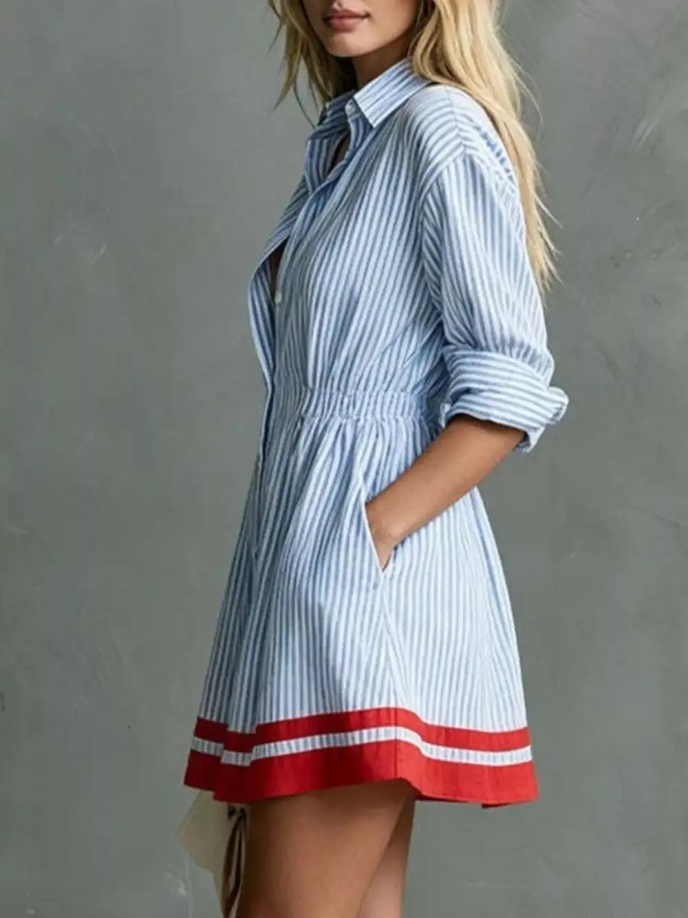 Simple Long Sleeve Casual Dress