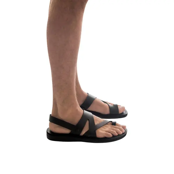 Relaxed Leather Slingback Sandals