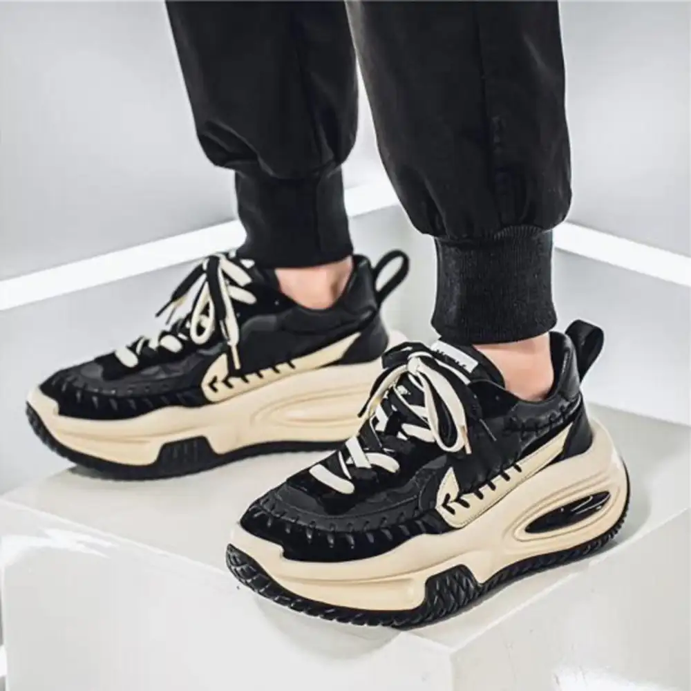 Mesh Panel Chunky Sole Bold Sneakers