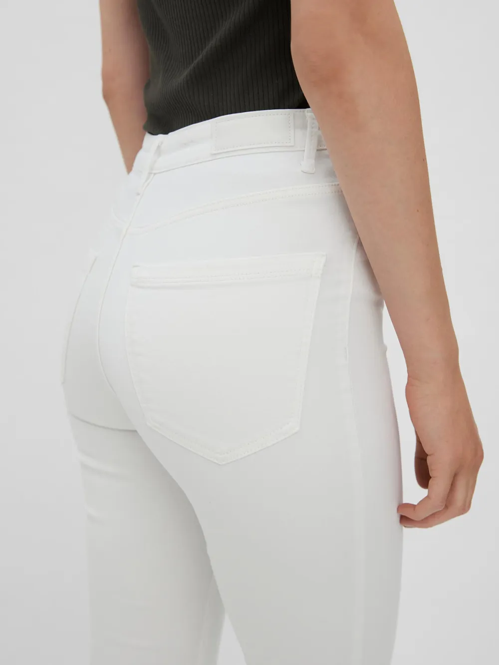 Skinny Mid-Waist Casual Style Jeans