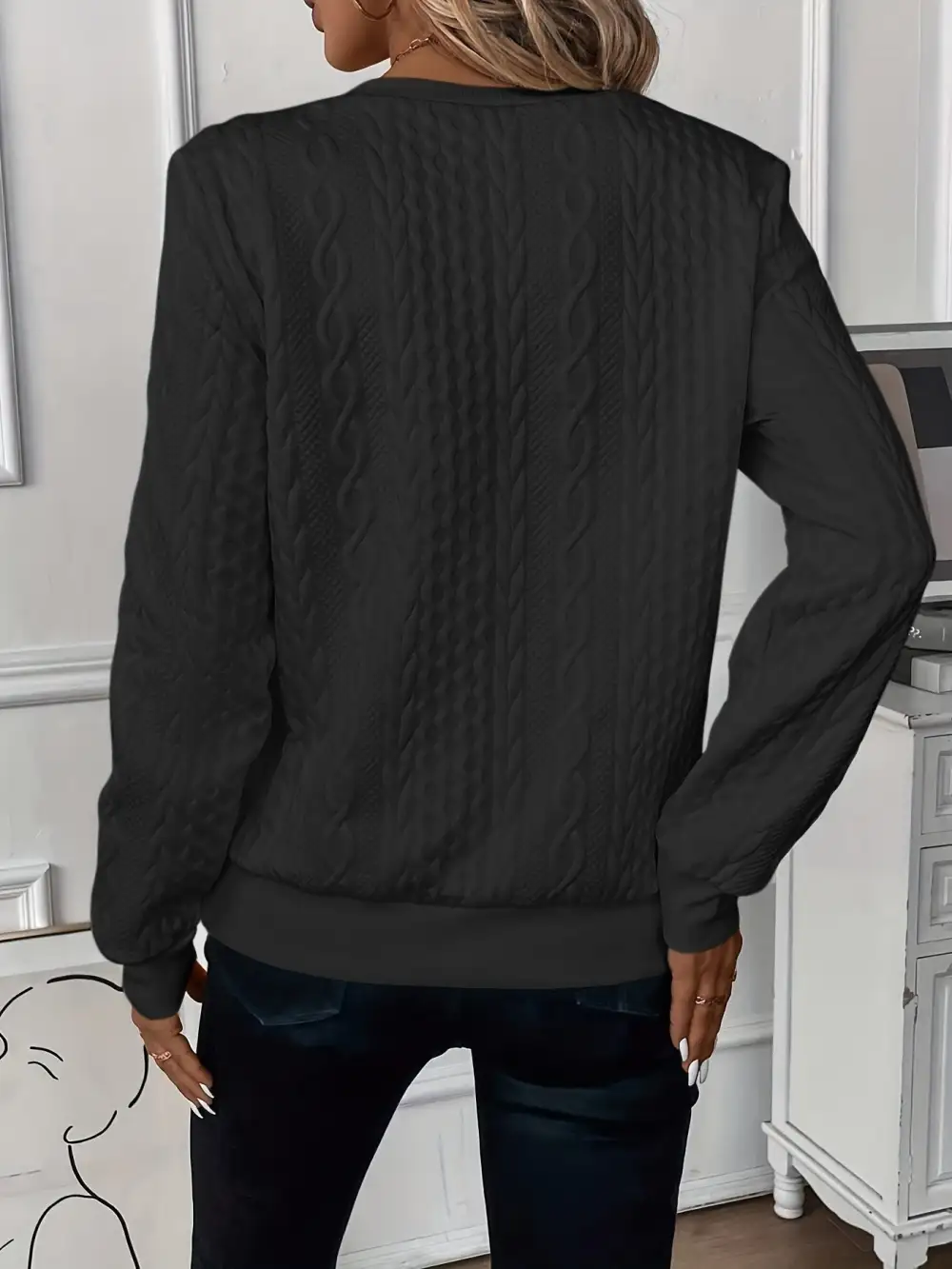 Cable Half Zip Pullover