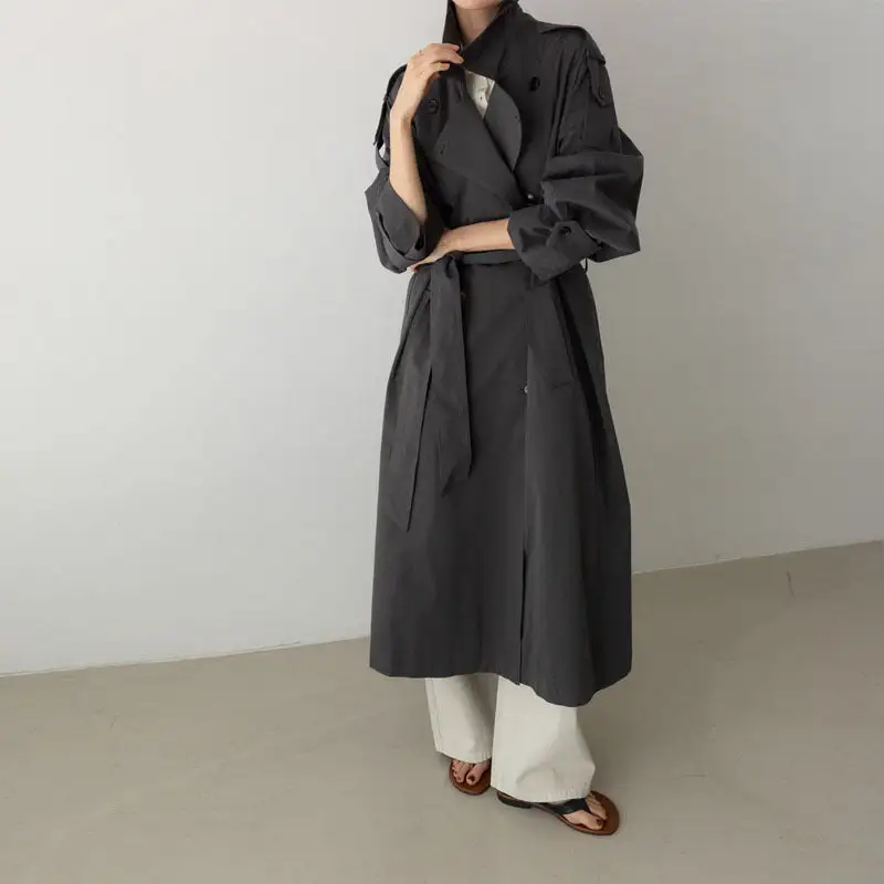 Versatile Stand Collar Trench Coat