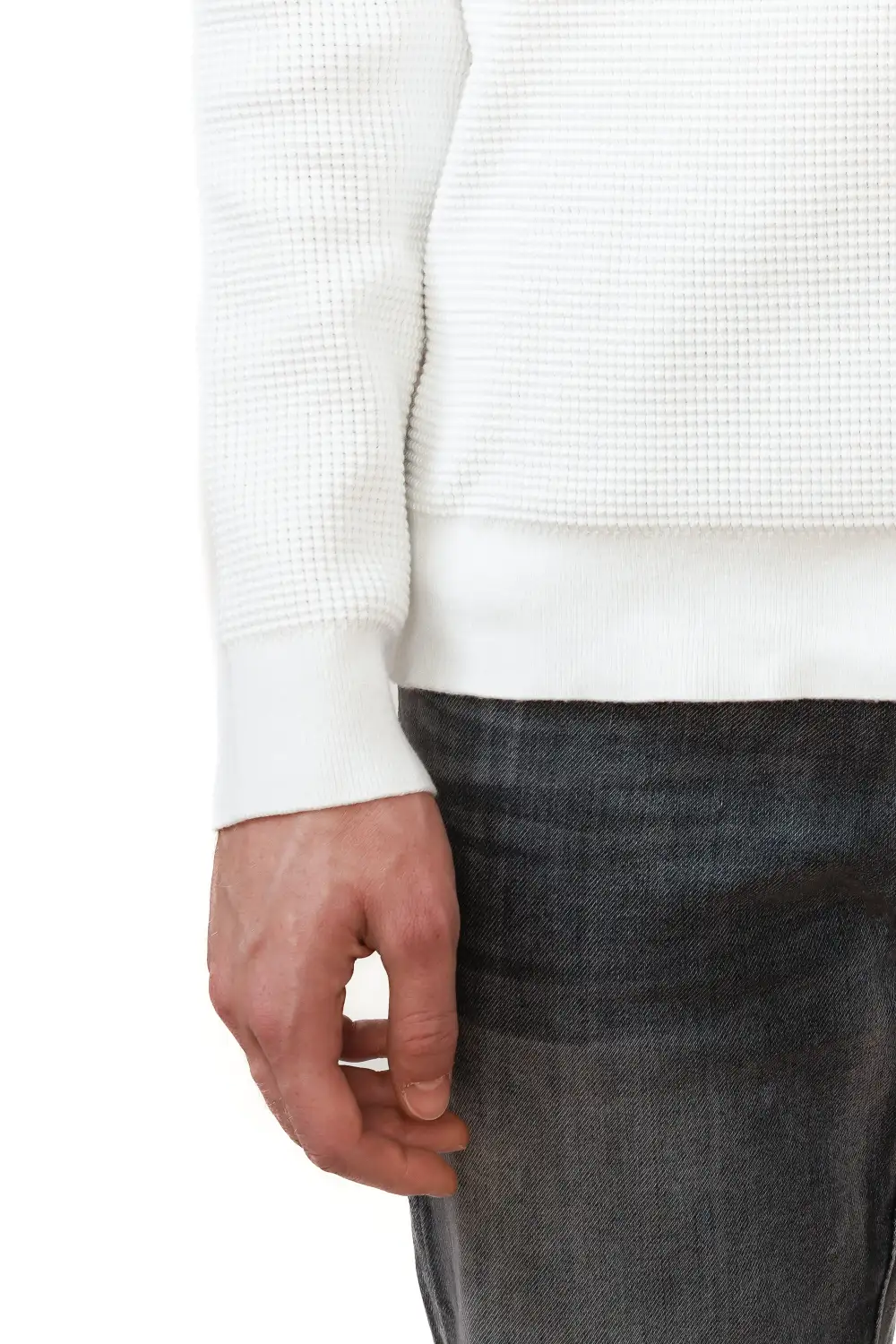 Refined Regular Fit Ribbed Half Zip Sweater