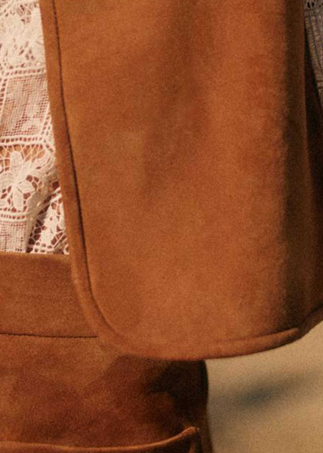 Sleeveless Suede Jacket