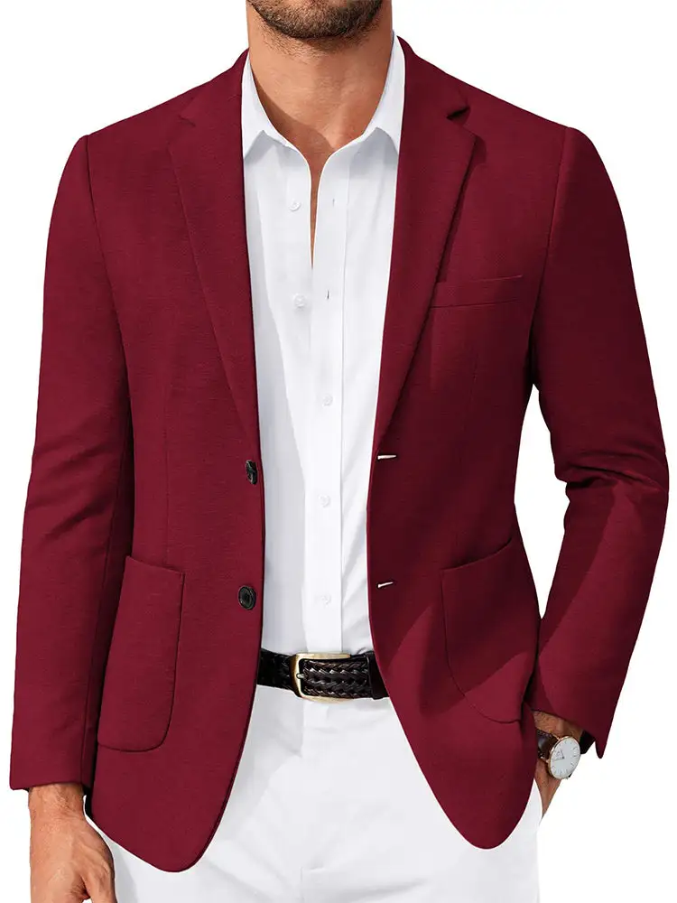 Soft Touch Business Casual Two Buttons Suit Jacket Blazer Coat