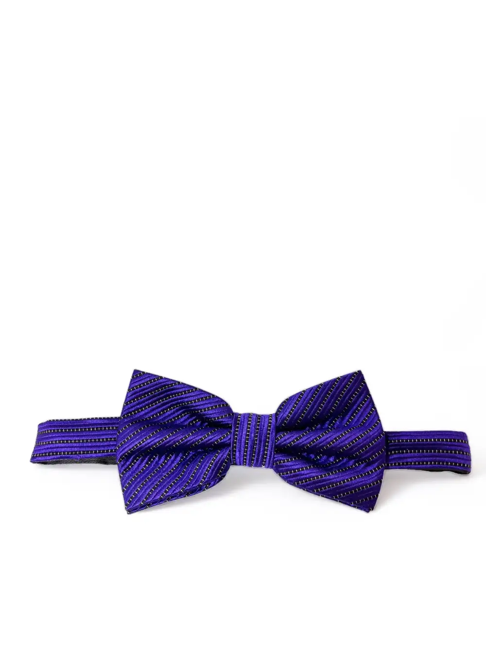 Sophisticated Striped Silk Bow Tie