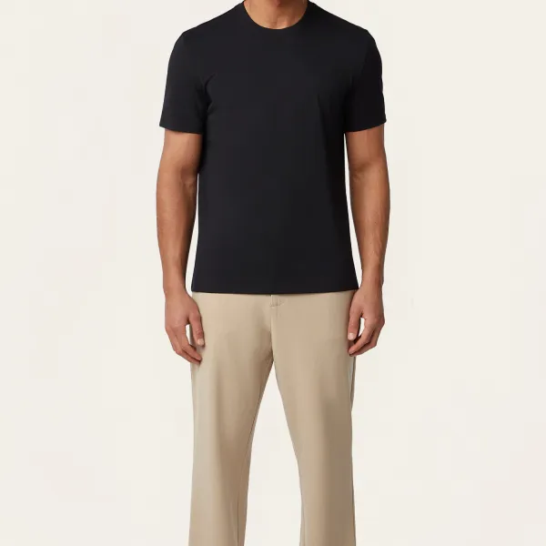 Polished Classic Fit Stretch Blend Round Neck T-Shirt