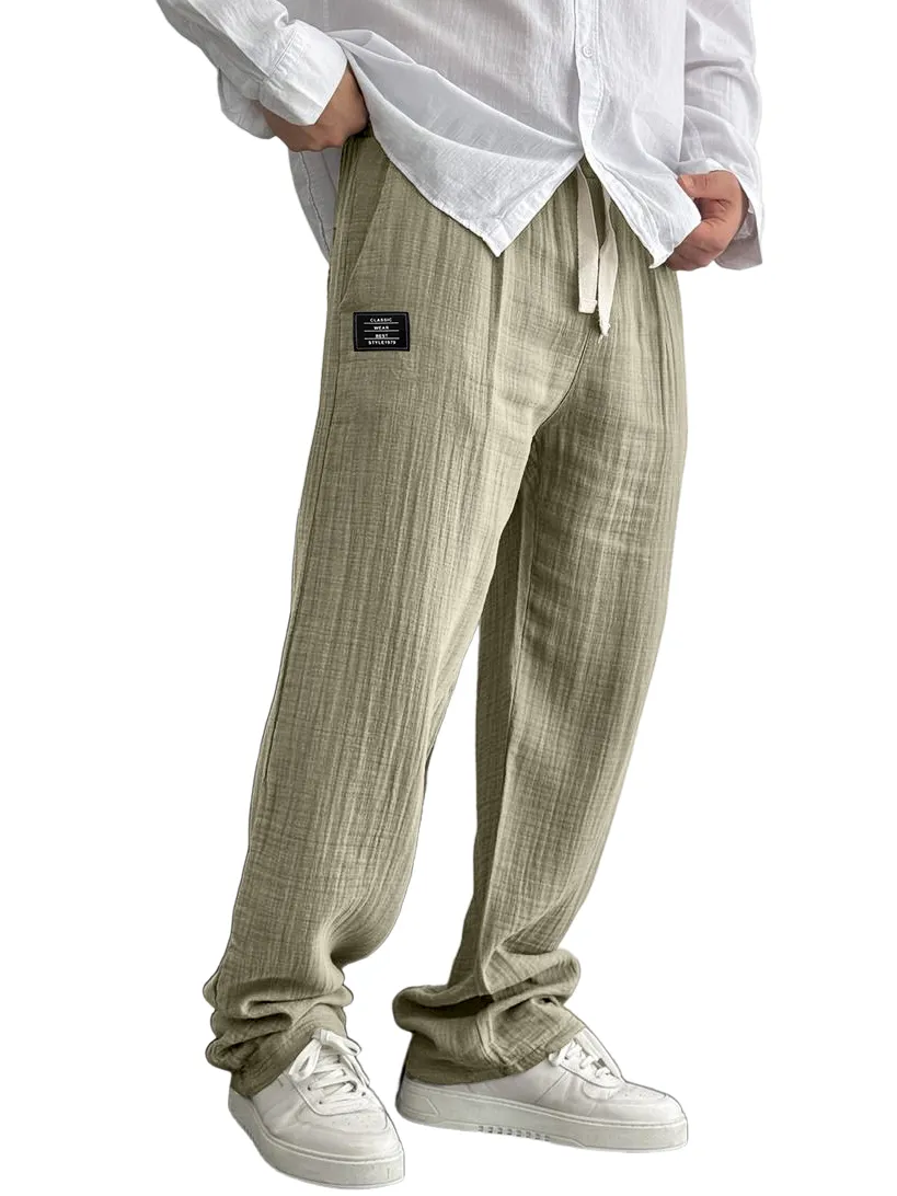Cotton Linen Drawstring Trousers