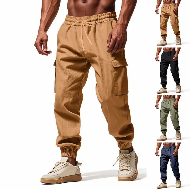 Men's Cargo Jogger Pants Utility Waistband Cargo Pants