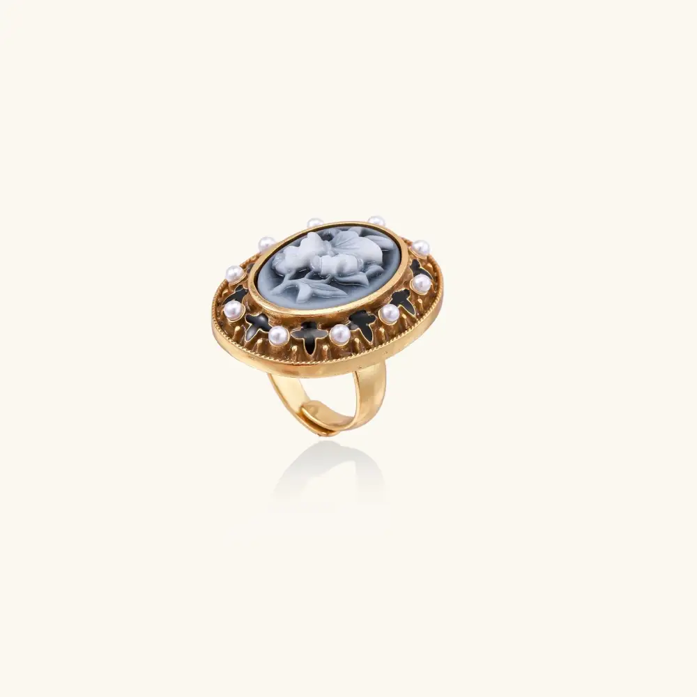 Victorian Rose Cameo Ring