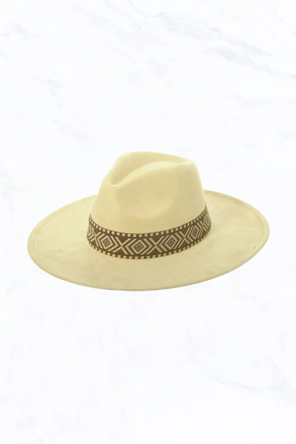 Suede Large Eaves Peach Top Fedora Hat