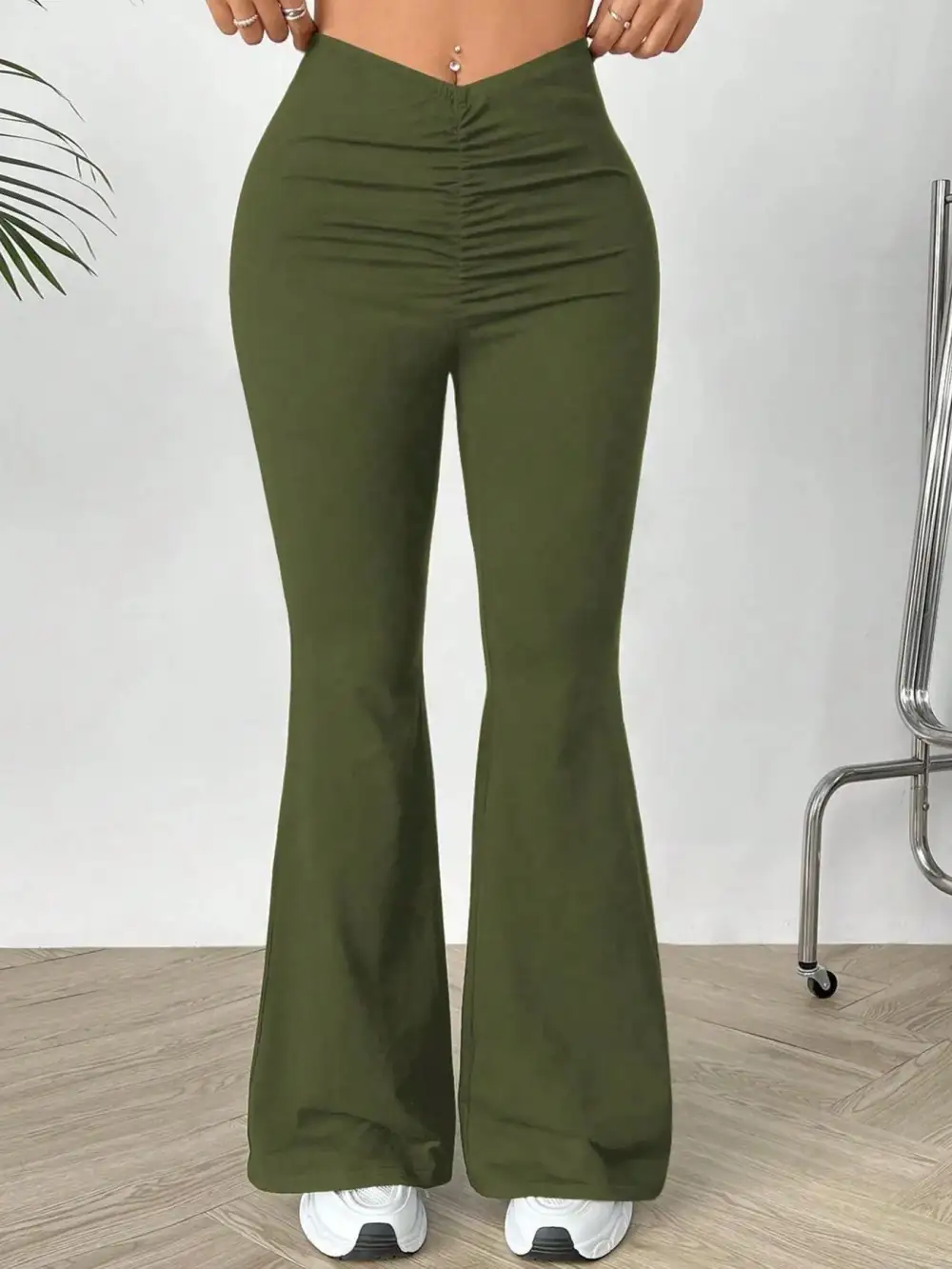 High Waisted Flared Pants