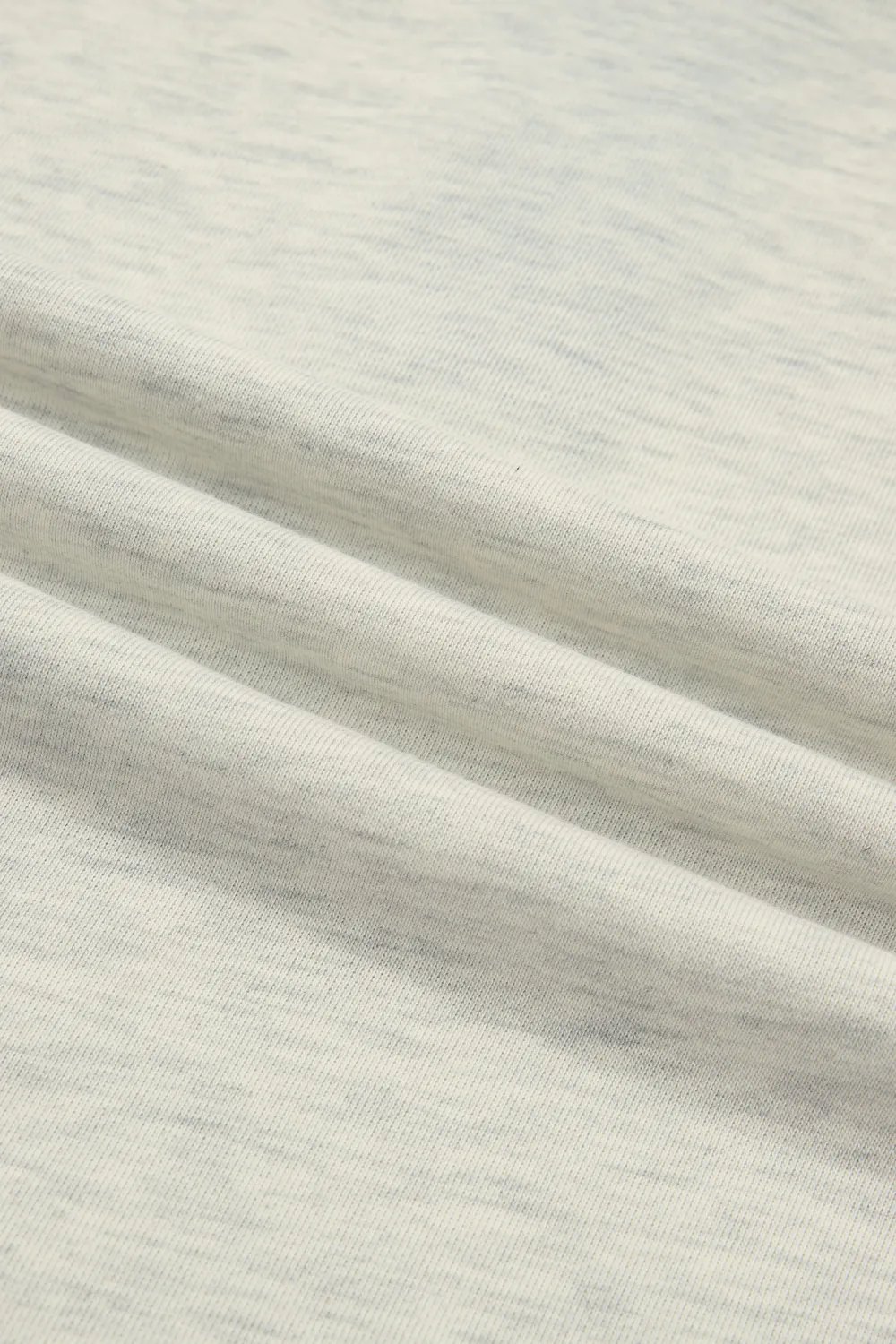 Light Grey Half Buttons Collared Top