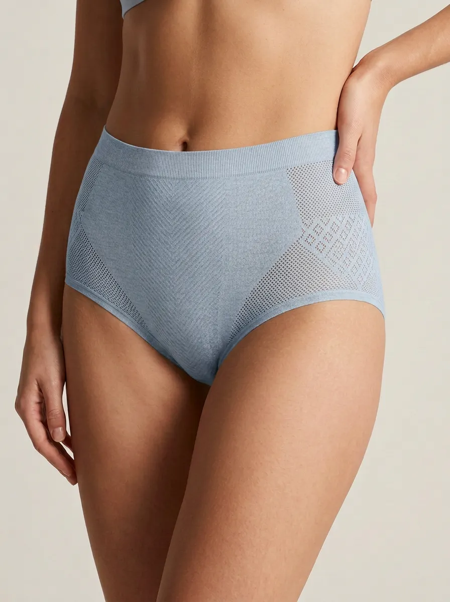 Contemporary Seamless High-Waisted Mesh Wardrobe Essential Women's Panties
