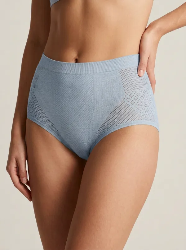 Contemporary Seamless High-Waisted Mesh Wardrobe Essential Women's Panties