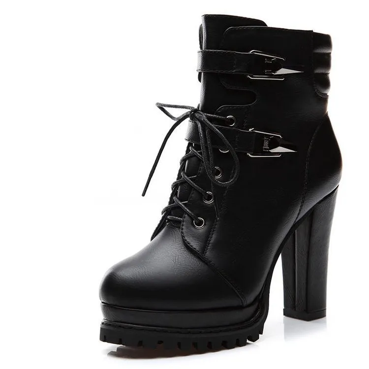 Round Toe Chunky Heel Everyday Pumps
