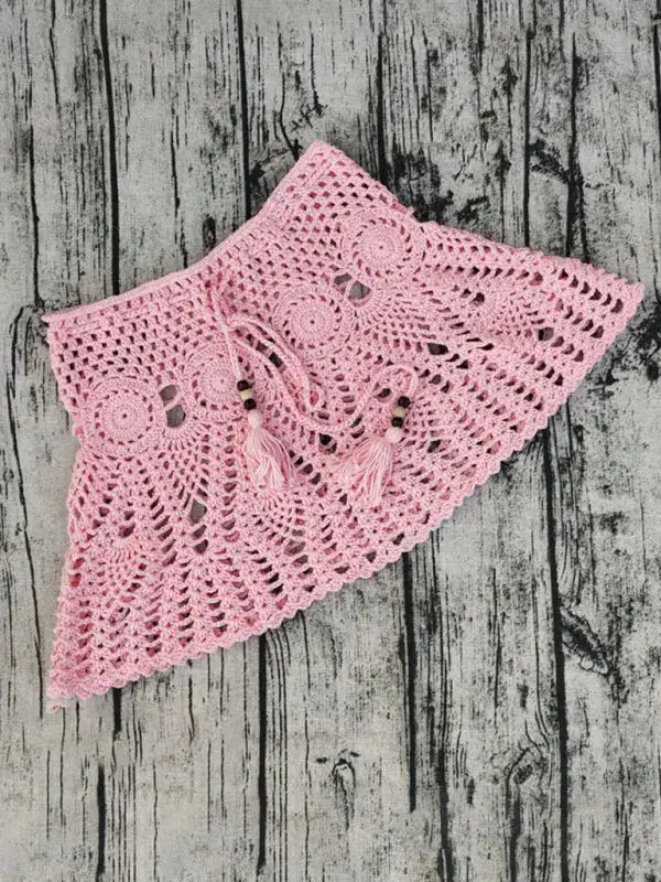 Handmade Crochet Skirt Swim Cover Up