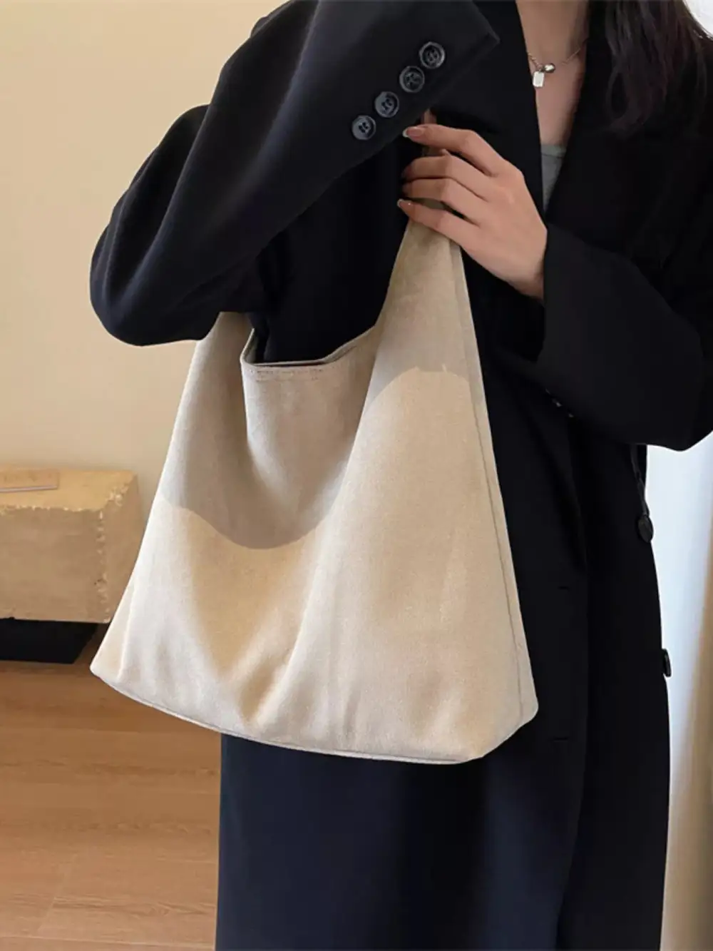Casual Suede Everyday Handbag