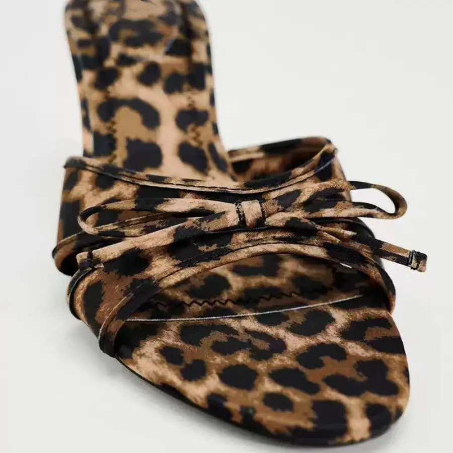 Bow Kitten Heel Sandals