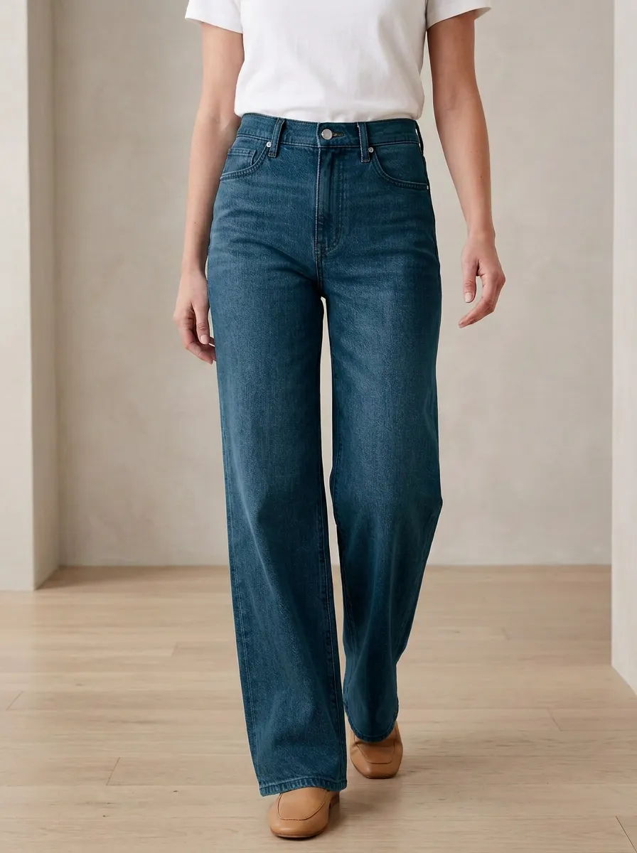 Polished Denim Jeans