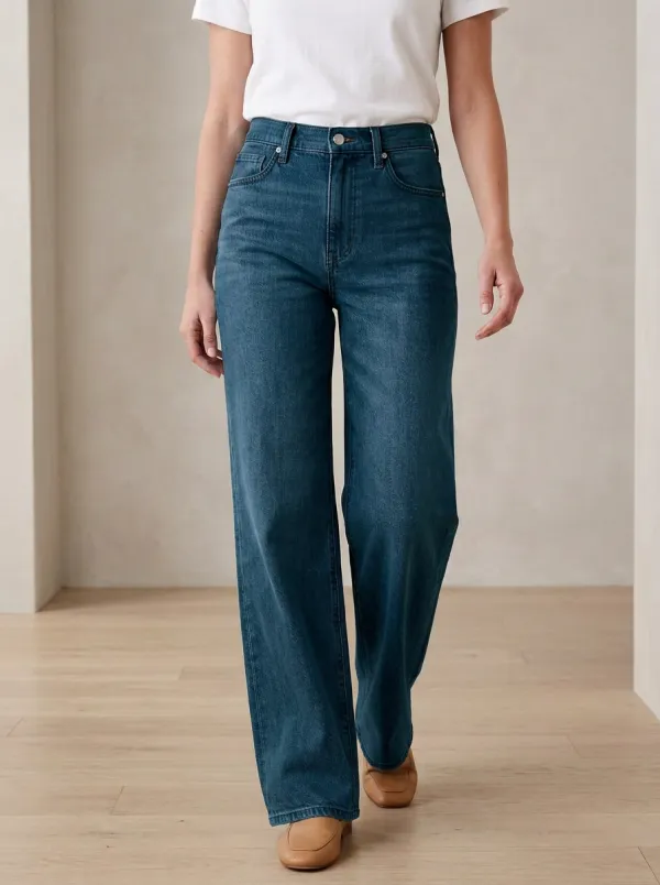 Polished Denim Jeans