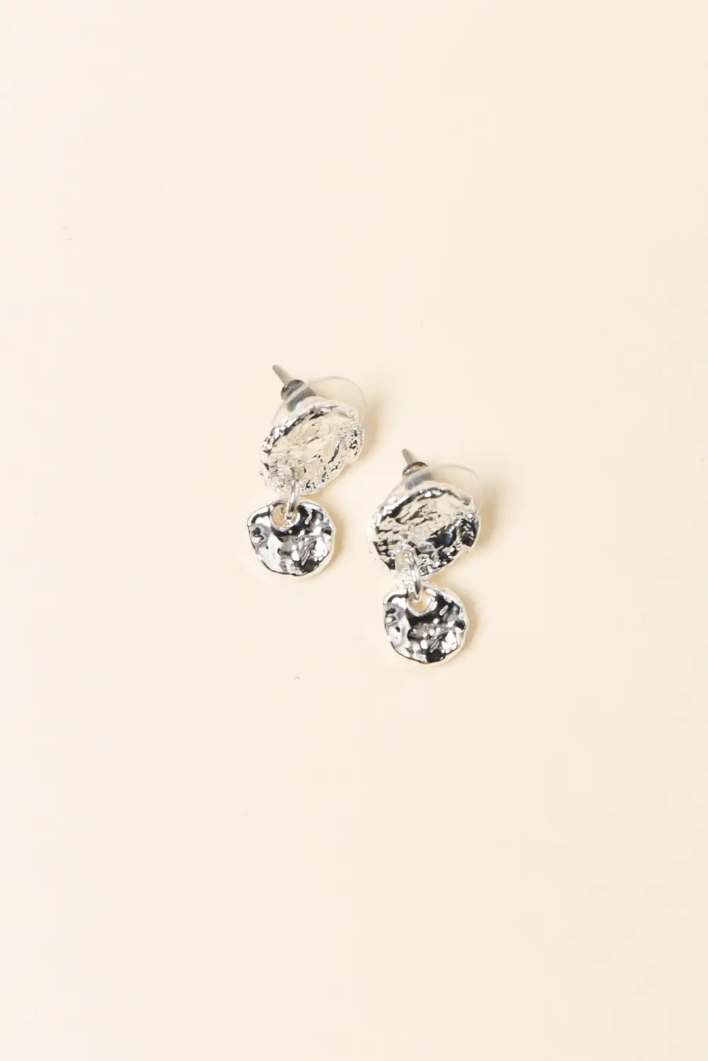 Hammered Circular Earrings