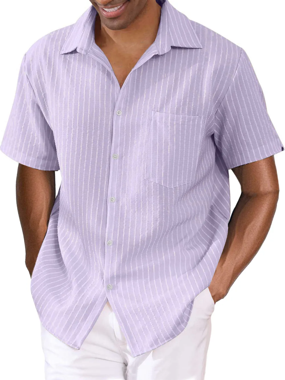 Cotton Linen Pocket Shirt