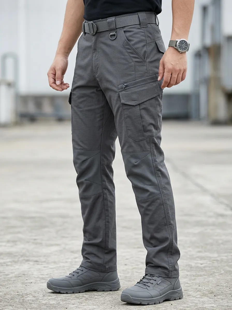 Men's Streamlined Utility-Cargo Multi-Pocket Waterproof Tactical Cargo Pants