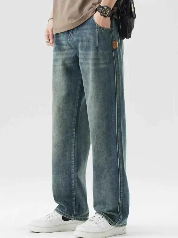 Casual Washed Wide Leg Relaxed Fit Jeans