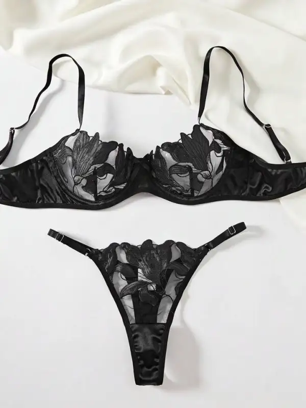 Floral Lace Lingerie Set