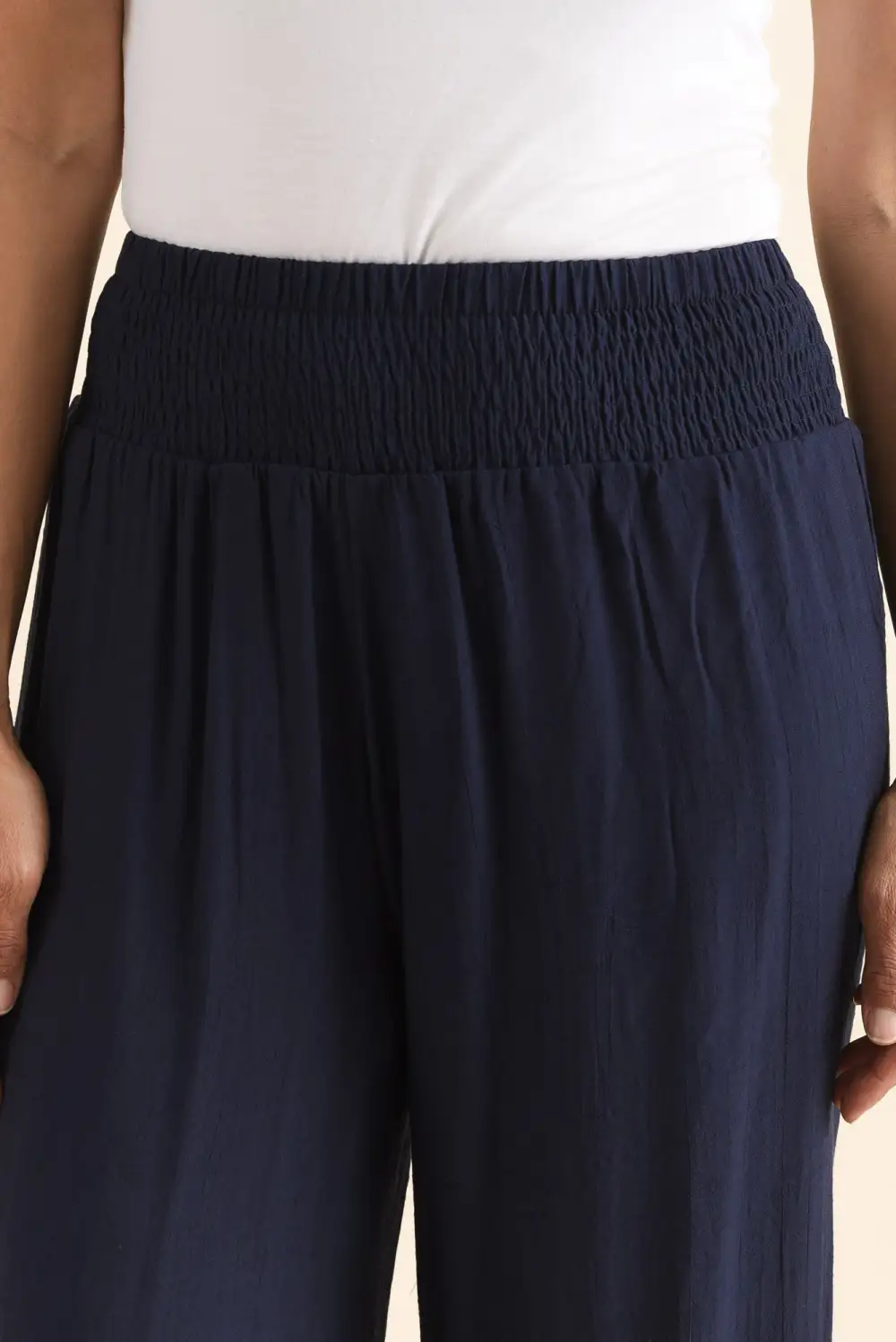 Wide Leg Mid Rise Pants