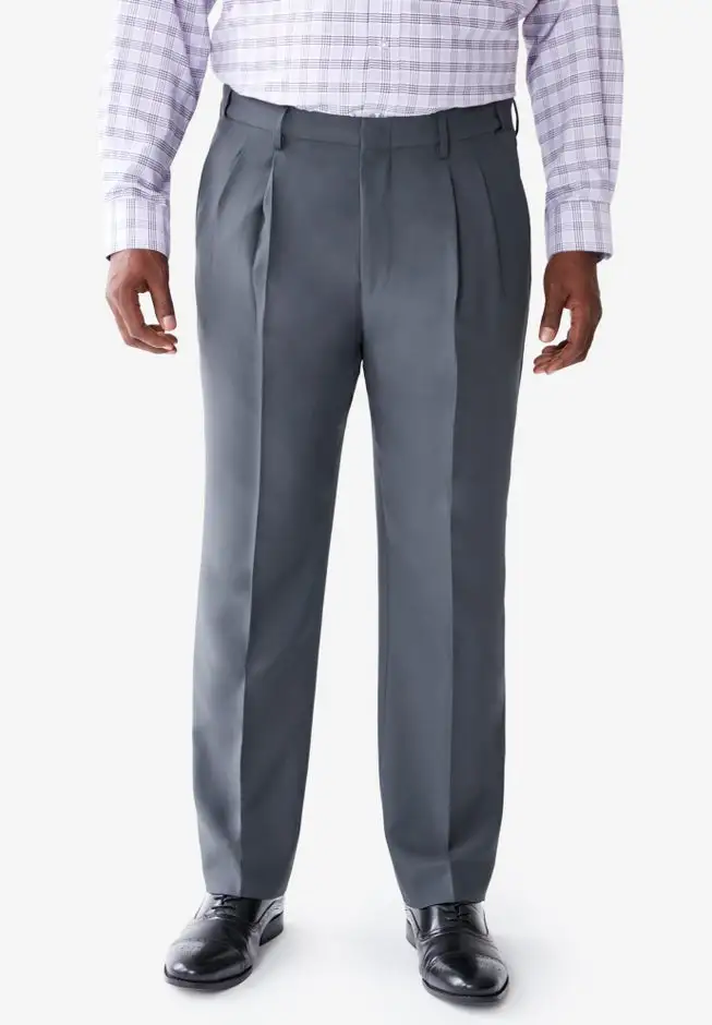 Easy Movement Pleat-Front Expandable Dress Pants