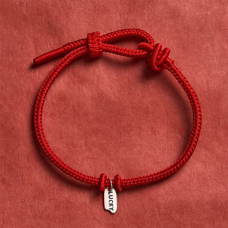 Handmade Braided String Charm Adjustable Bracelet