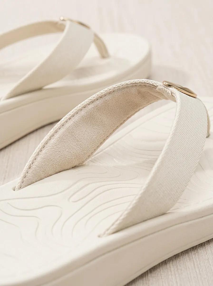 Women's Classic Leaf Print Flat Flip Flops