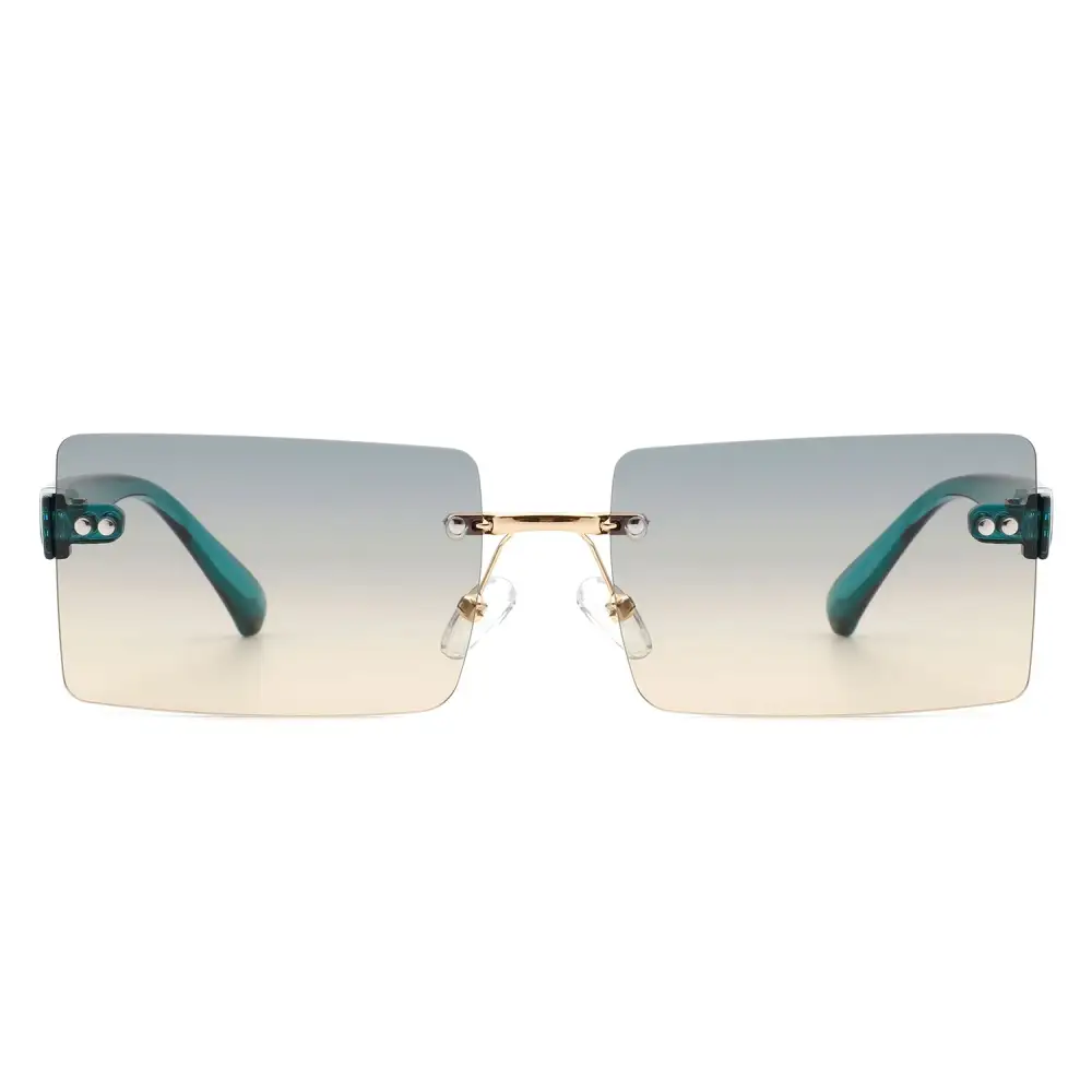 Lightweight Rectangle Square Frame Sunglasses