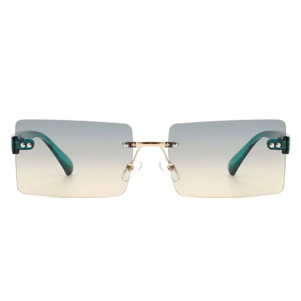 Lightweight Rectangle Square Frame Sunglasses