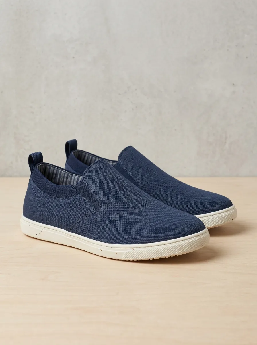 Practical Elastic Graphic Look Men's Stretch Canvas Shoes