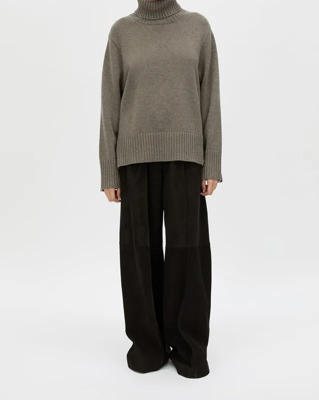 Squirrel Knit Roll Neck Sweater