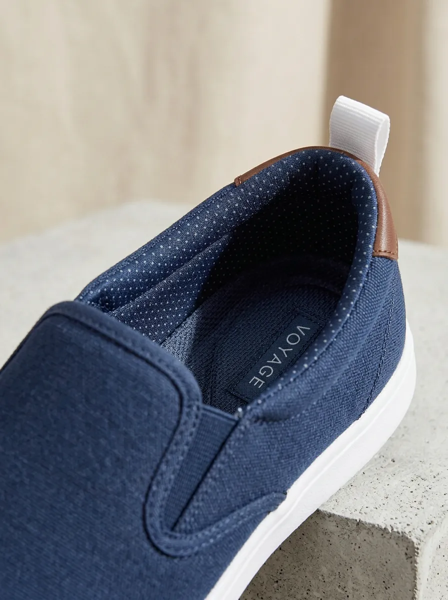 Outdoor-Inspired Slip-On Outdoor Look Men's Stretch Canvas Shoes