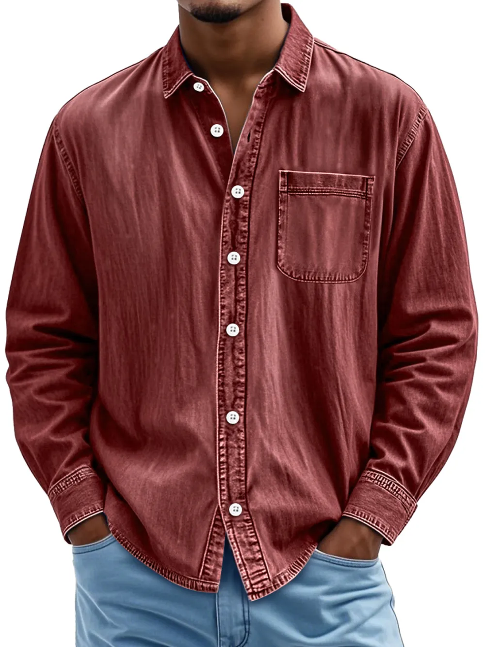 Heritage Long Sleeve Button Front Shirt